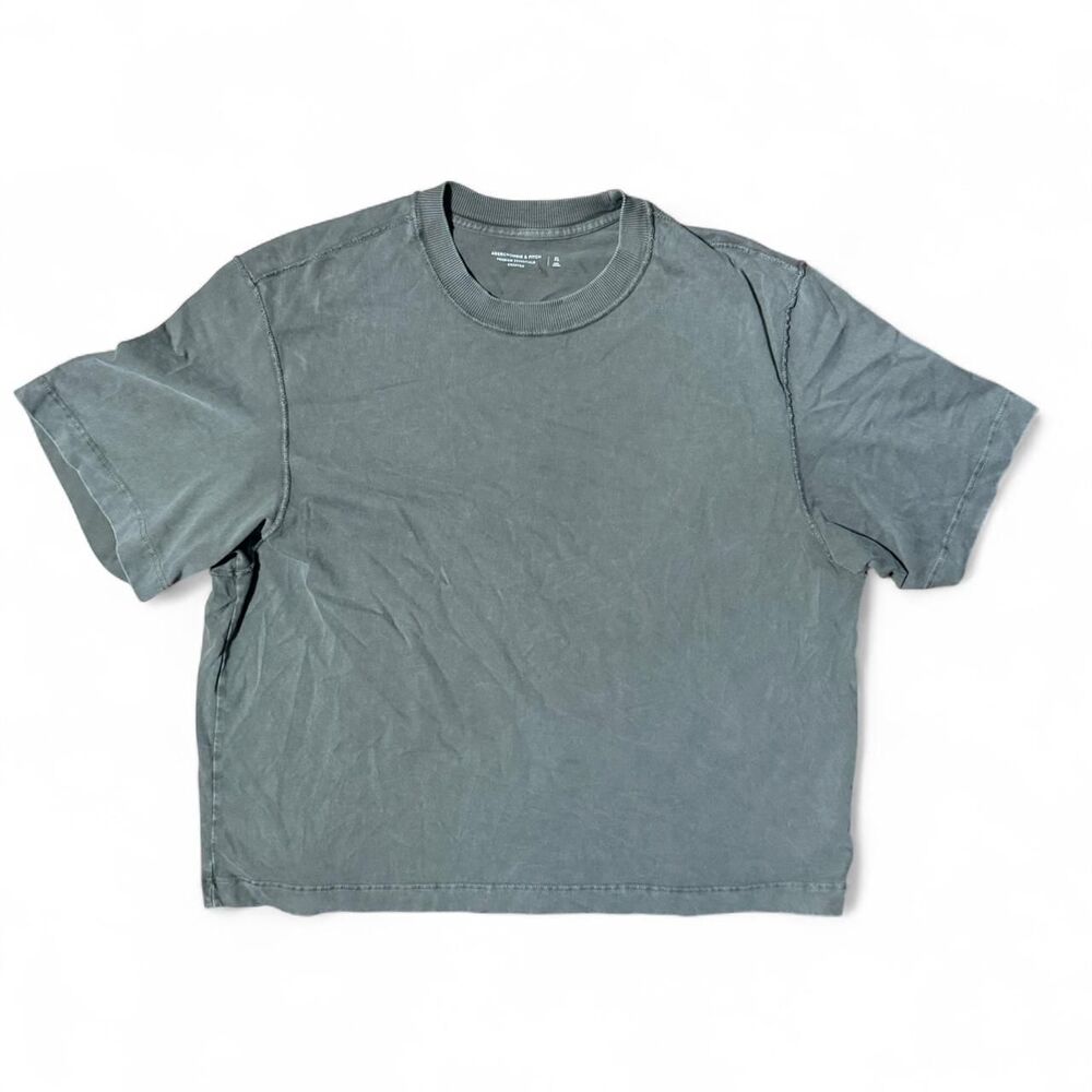 Abercrombie & Fitch gray cropped tee in XL